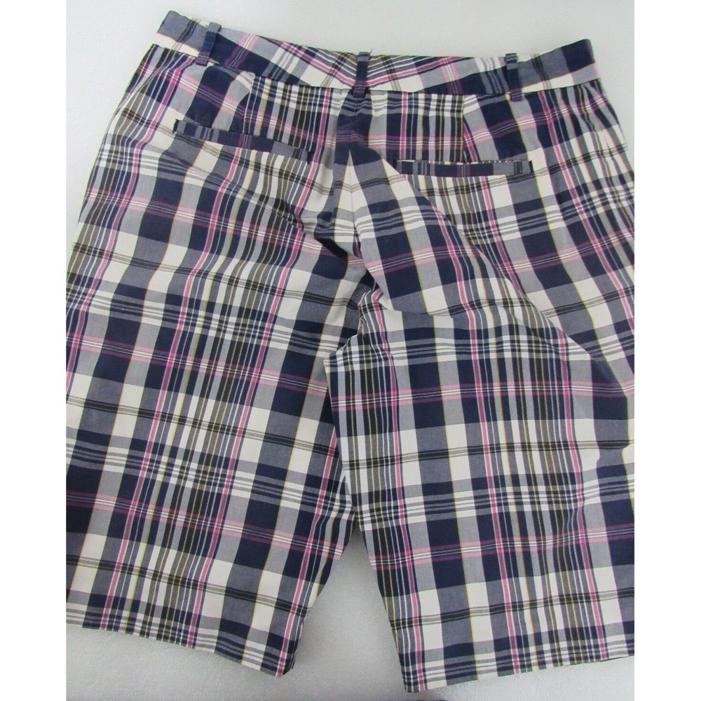 Lauren Ralph Lauren Blue Plaid Logo Shorts Women's Size 8 Knee‎ Length